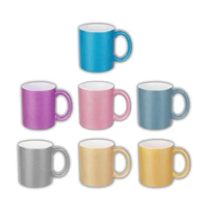 Taza de Cerámica Glitter Personalizada de 11 oz