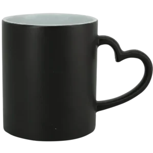 Taza Mágica con Asa de Corazón Personalizada de 11 oz