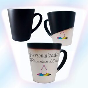 Taza Mágica Cónica Personalizada de 12 oz