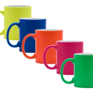 Taza de Cerámica Neón Personalizada de 11 oz